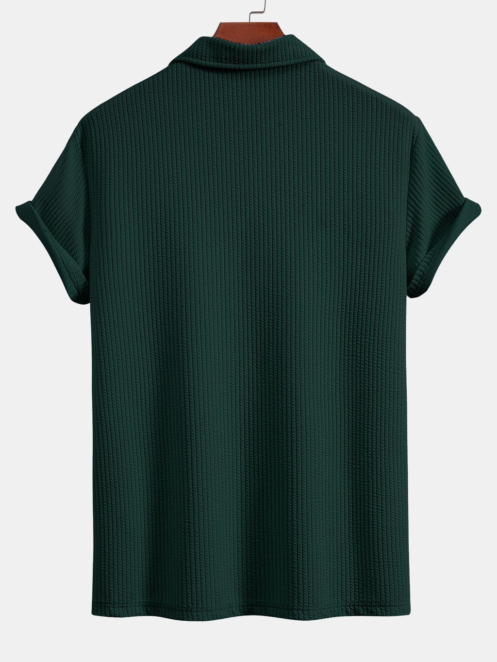 Textured V-Neck Polo & Shorts – photo 9
