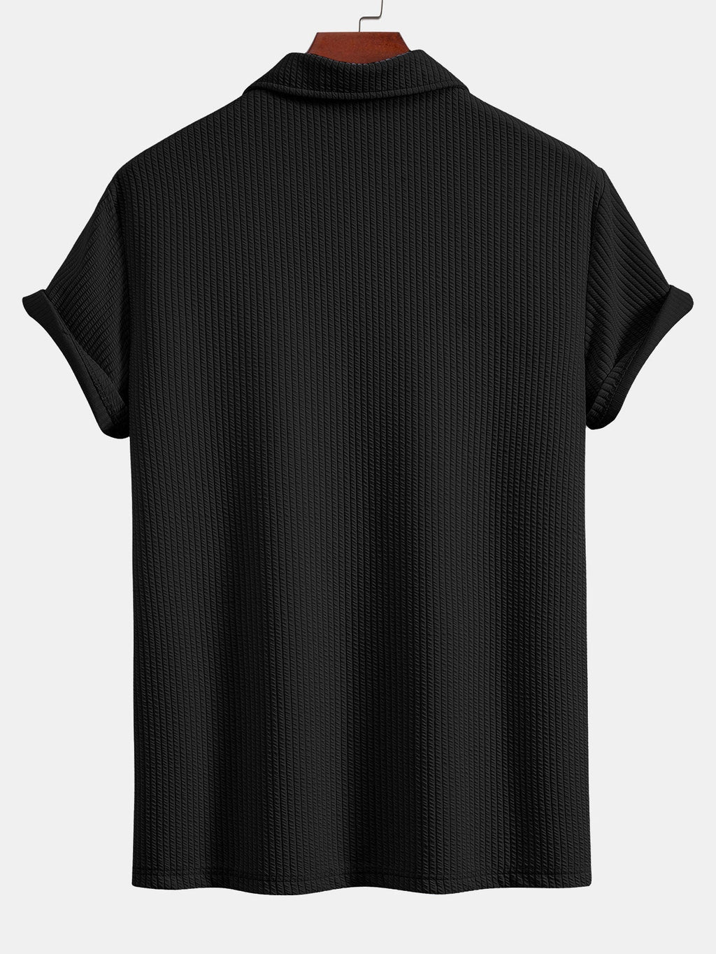 Textured V-Neck Polo & Shorts – photo 11
