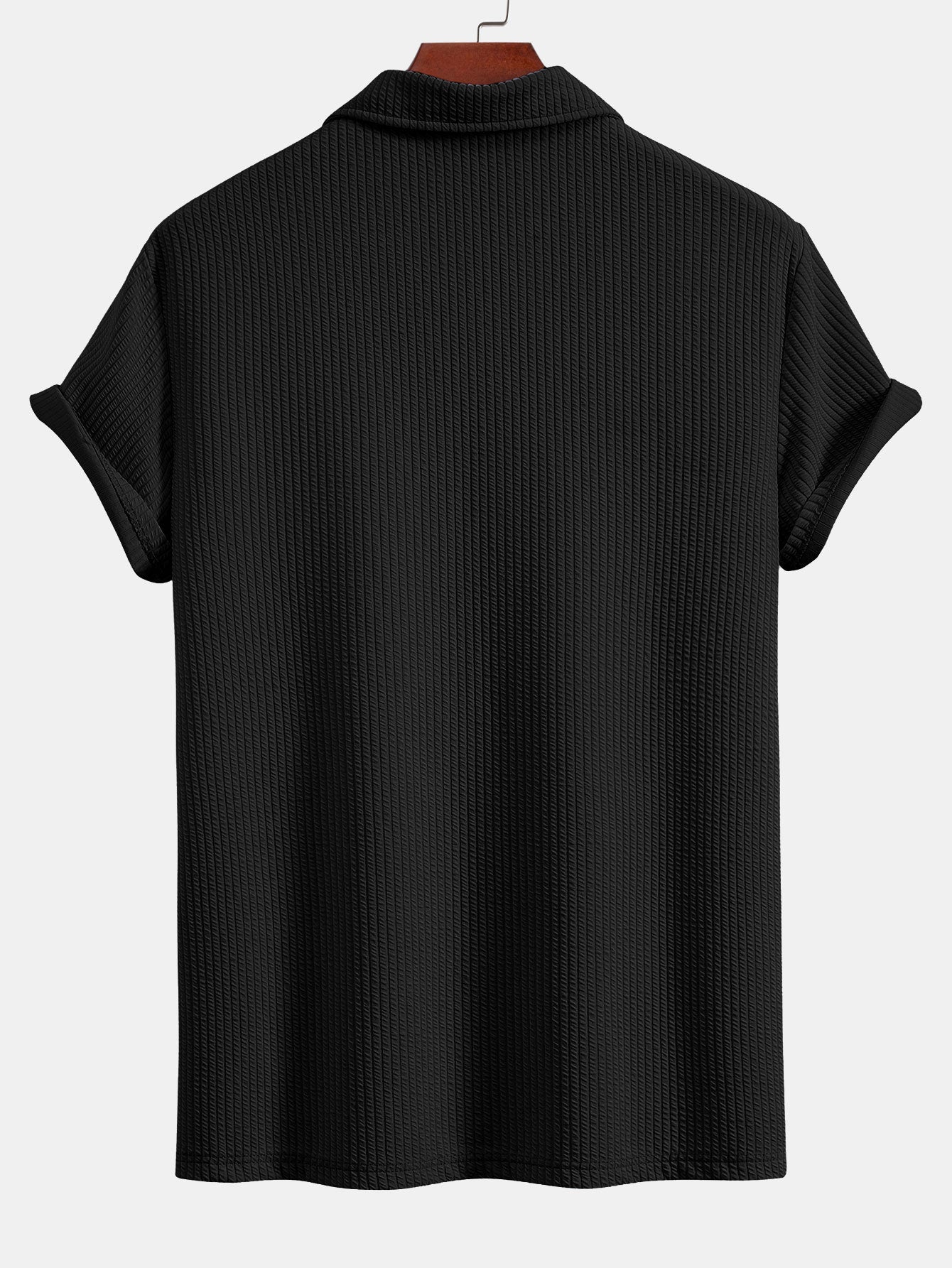 Textured V-Neck Polo & Shorts – photo 11