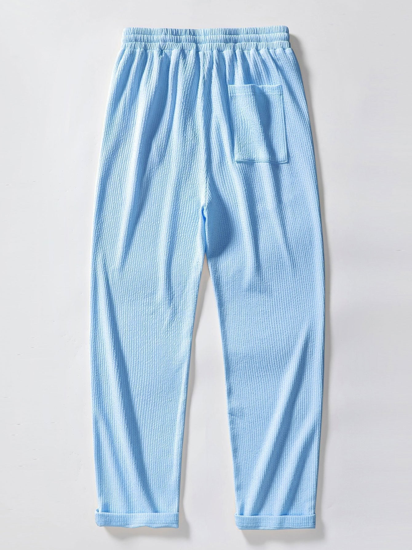 Textured V-Neck Polo & Trousers Set – photo 17