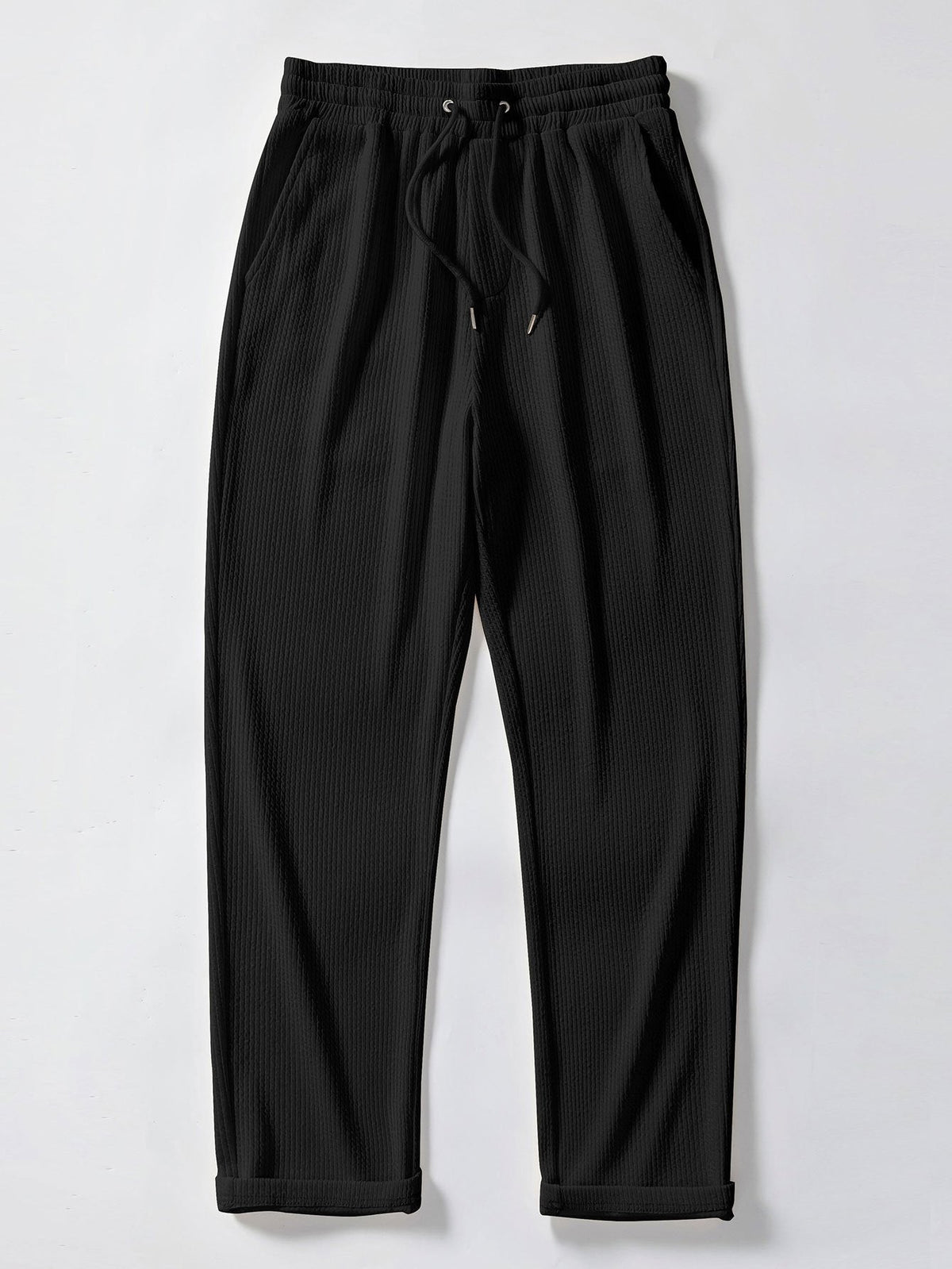 Textured V-Neck Polo & Trousers Set – photo 20