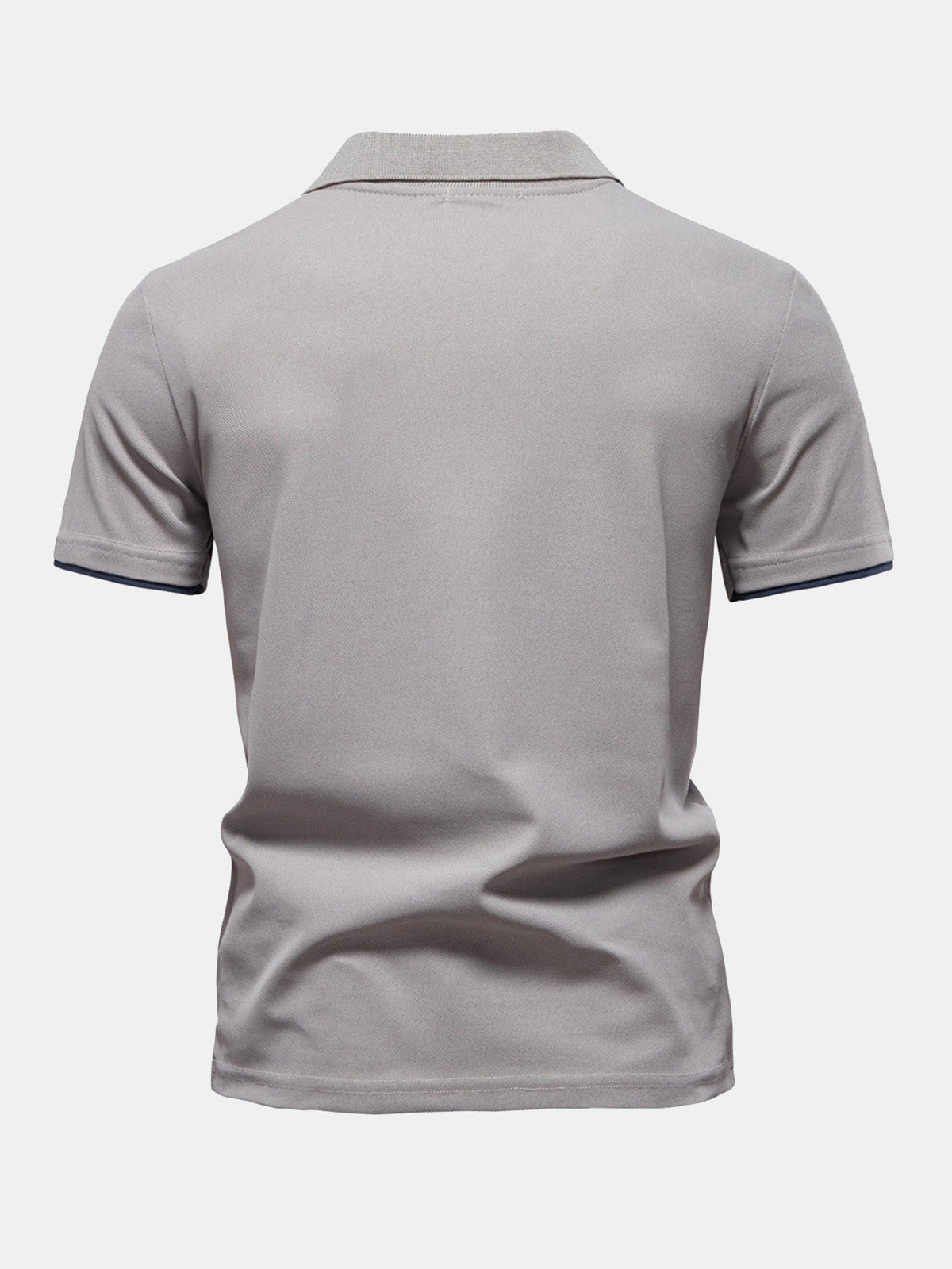 V-Neck Polo Shirt with Contrast Pique Design – photo 10