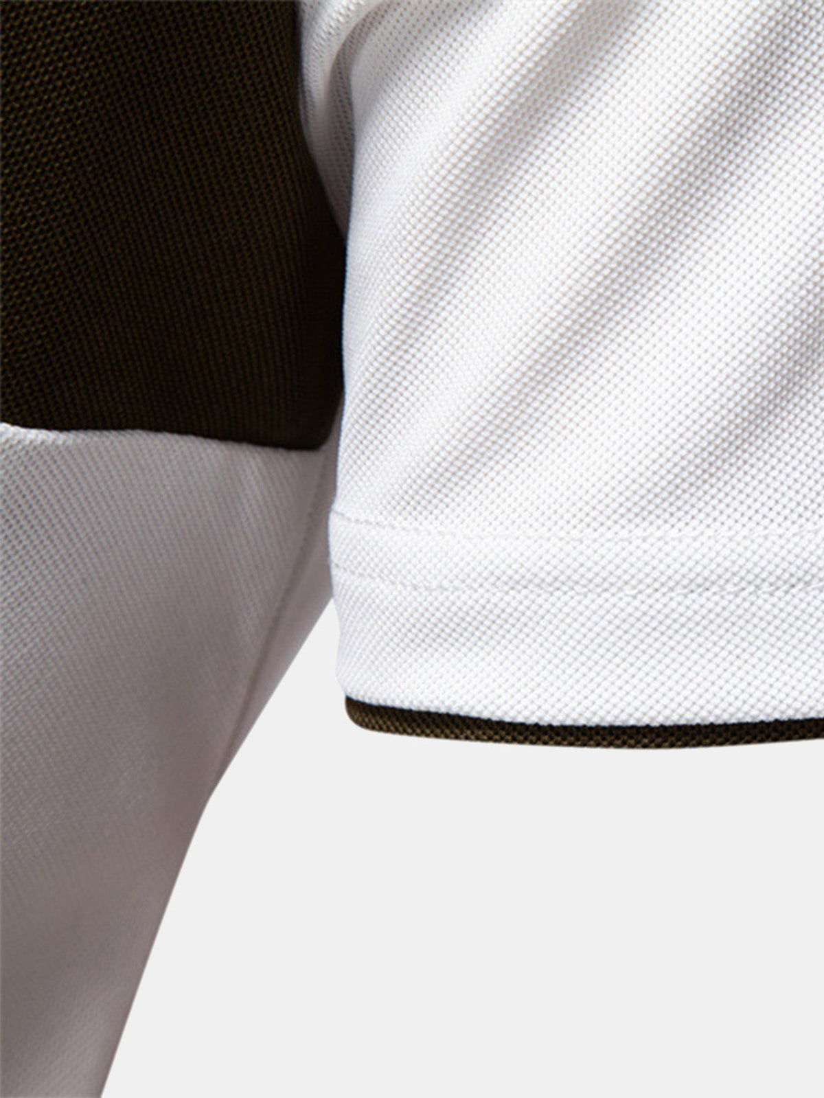 V-Neck Polo Shirt with Contrast Pique Design – photo 12