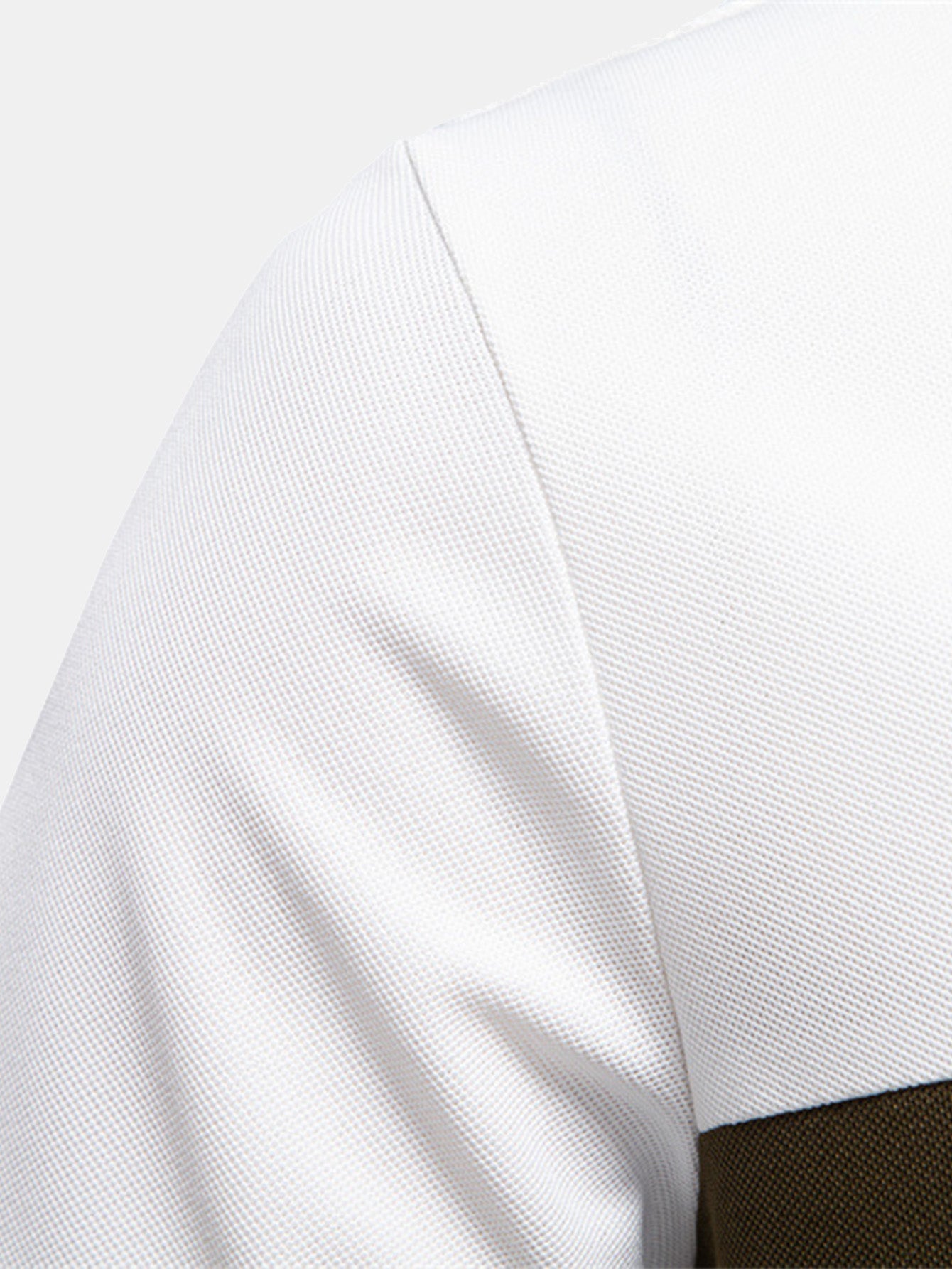 V-Neck Polo Shirt with Contrast Pique Design – photo 13